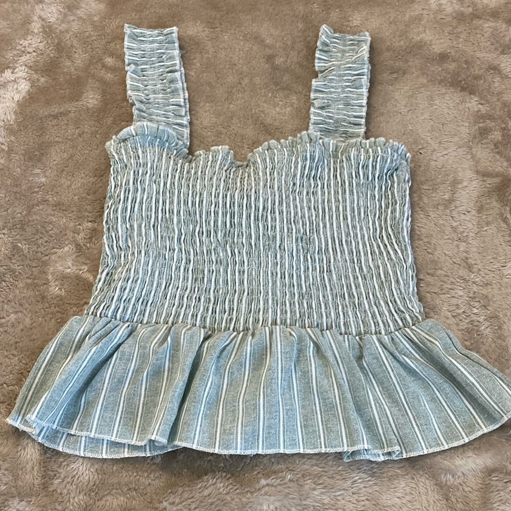 SHEIN Grey Striped Top